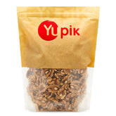Yupik raw California walnuts halves in a 2.2 lb package, ideal for snacking