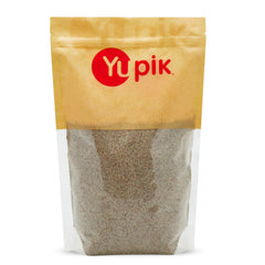Yupik Raw White Chia Seeds packaging for pantry staple and gluten-free use, great in breakfasts.