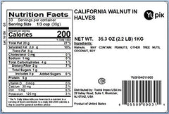 Yupik walnuts halves close-up showing plump texture and freshness