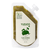 YUZUCO yuzu kosho paste in jar adds bright citrus heat to dishes.
