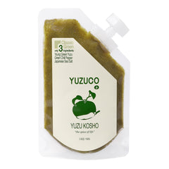 YUZUCO yuzu kosho paste in jar adds bright citrus heat to dishes.