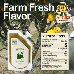YUZUCO yuzu kosho pouch demonstrates convenient portioning for clean cooking.