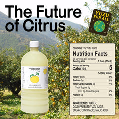 Pouring YUZUCO Yuzu Super Juice into a glass for a bright mixed drink