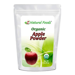 Z Natural Foods Organic Apple Powder jar front view, great for smoothies