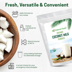 Packaging label of Z Natural Foods organic coconut milk powder