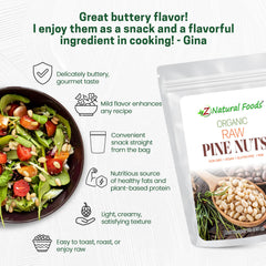 Z Natural Foods pine nuts for keto-friendly snacks and meals