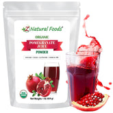 Z Natural Foods Pomegranate Powder in a bag to enrich smoothies with antioxidants