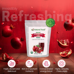 Z Natural Foods Pomegranate Powder on a scoop for convenient daily use