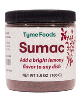 ZAATAR DIP Sumac Spice jar closeup showing bright lemony tang for salads.