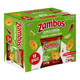 Zambos Chile Limón Plantain Chips 1 oz bag highlights bold chili lime flavor for on-the-go snacking.