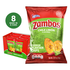 Zambos Chile Limón seasoning on chips highlights tangy aroma and zest.