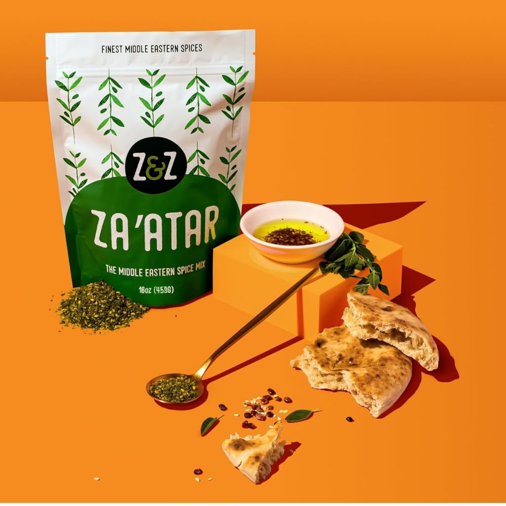 Z&Z Za'atar spice blend packaging showcasing authentic Middle Eastern seasoning.