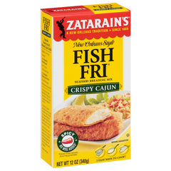 Zatarain's Crispy Cajun Fish Fri pack ready to coat fish for a crispy, flavorful crust.