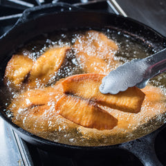 Zatarain's Fish Fri shrimp deep-fried to golden crust.