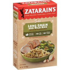 Zatarain's Long Grain & Wild Rice steaming-pot shows a quick, fragrant dinner option.