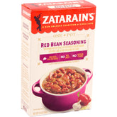 Zatarain's Red Bean Seasoning pack front view boosts weeknight beans with bold flavor