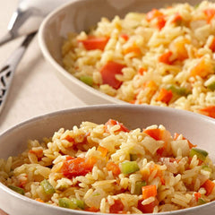 Zatarain's Rice Pilaf served with chicken, beef, or seafood for a quick meal.