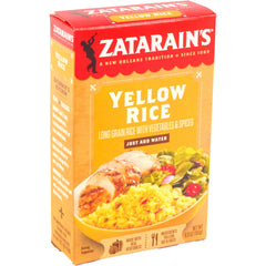 Close-up of turmeric, onion, and pepper ingredients in Zatarain's Yellow Rice.