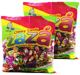 Zaza Assorted chewy candy in bright colors, ideal for party displays and sharing.