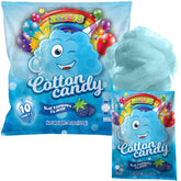 Zazers cotton candy blue raspberry bags reveal bite-size freshness for parties.