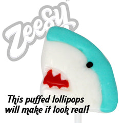 Zeesy Shark Lollipops Decorative Display: a tasty centerpiece for ocean-themed party setups.