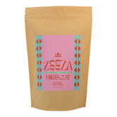 Zeeza hibiscus tea loose leaves close-up with vibrant color, ideal for iced tea