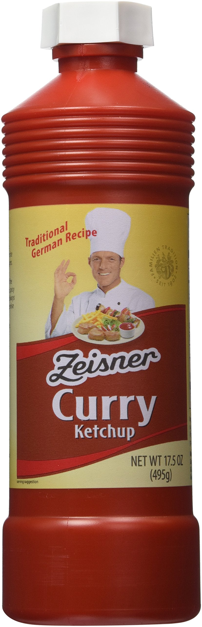 Zeisner Curry Ketchup bottle front view for bold dipping and burgers