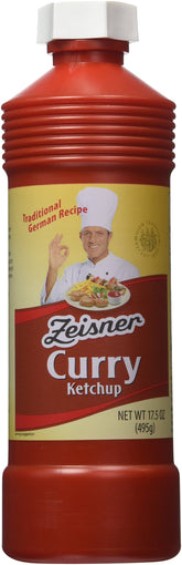 Zeisner Curry Ketchup bottle front view for bold dipping and burgers