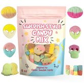Zelfyrtisar Swedish Candy Mix sour gummies deliver bright fruit flavors for a playful treat.