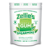 Zellie's 100% xylitol spearmint gum pack keeps breath fresh and sugar-free