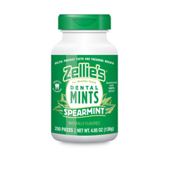 Zellie's 100% xylitol spearmint mints tin front for fresh breath