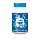 Zellie's Cool Mint mints in front of packaging for fresh breath on the go.
