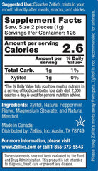 Zellie's natural ingredients close-up highlighting xylitol as a key component.