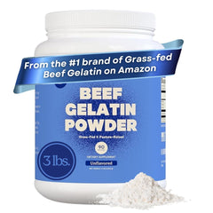 Zen Principle grass-fed gelatin powder in a 3 lb packaging for versatile cooking