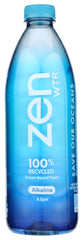 ZenWTR bottle in eco-friendly packaging made from recycled ocean-bound plastic.