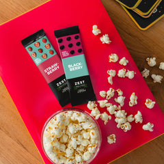 ZEST Delites blackberry fruit leather; vegan and gluten-free snack option.