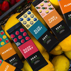 Pineapple-flavored strip adds tropical notes to the chewy snack.