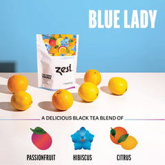 Hot serving of ZEST Energy Tea offers comforting warmth and focus
