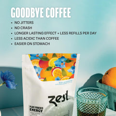 ZEST Energy Tea Bags pyramid infuser delivers bold flavor with steady caffeine