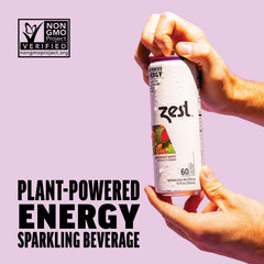 ZEST Passionfruit Berry on ice conveys a refreshing taste with no artificial sweeteners.