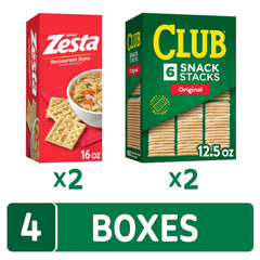 Zesta and Club crackers ready for dipping and topping ideas.