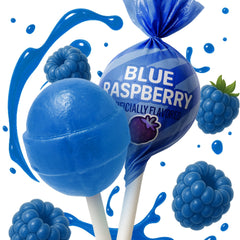 Zestix blue raspberry individually wrapped pops ensure hygiene and freshness.