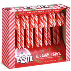Zestix Candy Canes peppermint wrapped for freshness, perfect for party favors.