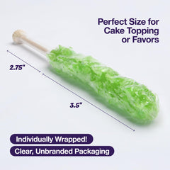 Zestix candy buffet display with vivid green sticks enhances dessert tables.