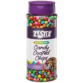 Zestix Rainbow Candy Coated Chips bottle for baking with vibrant color