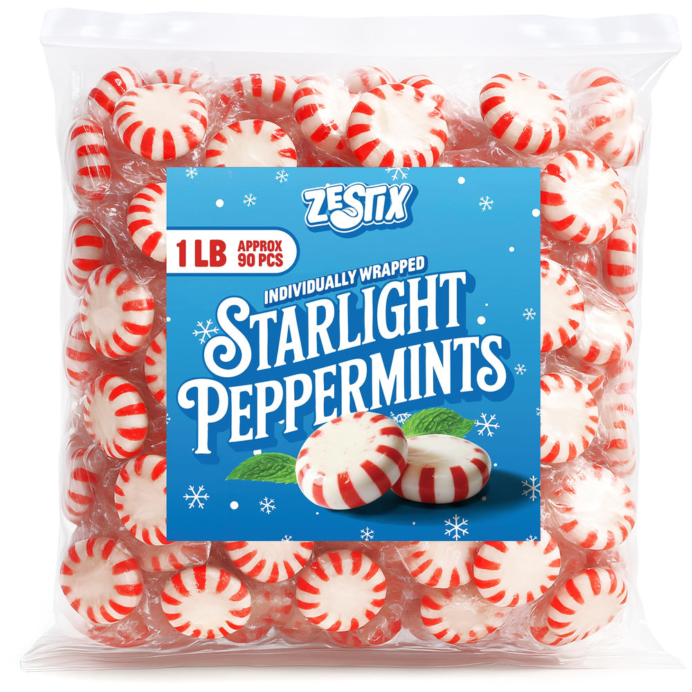 Zestix Starlight peppermint bulk bag front view for party displays.