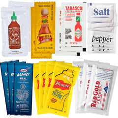 Zeust variety pack hot sauce packets for versatile meals on the go.