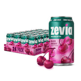 Zevia Black Cherry can, naturally sweetened and zero sugar.