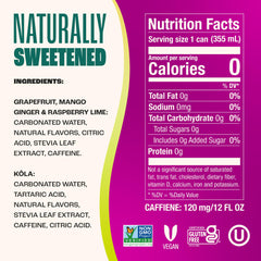Zevia Grapefruit flavor can highlighting a bright, refreshing energy