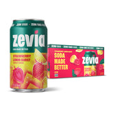Zevia Strawberry Lemon Burst can highlights zero sugar refreshment.